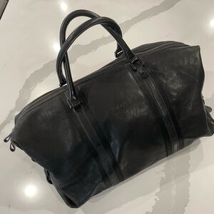 Vintage DKNY Mens Leather Weekender Bag